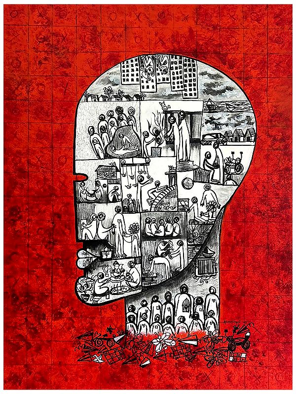 The Shared Reservoir | Acrylic on Canvas | Painting by Arundhati Pise