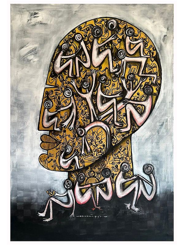 Human Anthology | Acrylic on Canvas | Painting by Arundhati Pise
