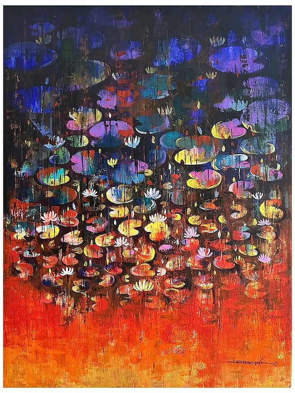 The Beauty of Flowers | Acrylic on Canvas | Painting by Arundhati Pise