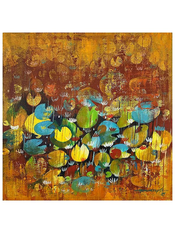 Tranquil Reflections of Nature | Acrylic on Canvas | Painting by Arundhati Pise