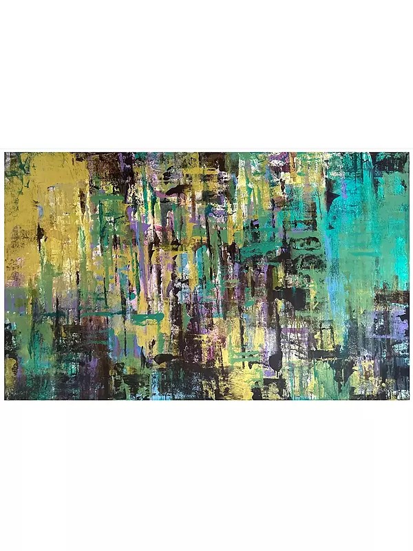 The Gilded Moss | Acrylic on Canvas | Painting by Avinash Pise