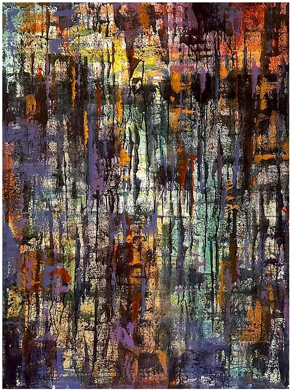 Moss and Gold | Acrylic on Canvas | Painting by Avinash Pise