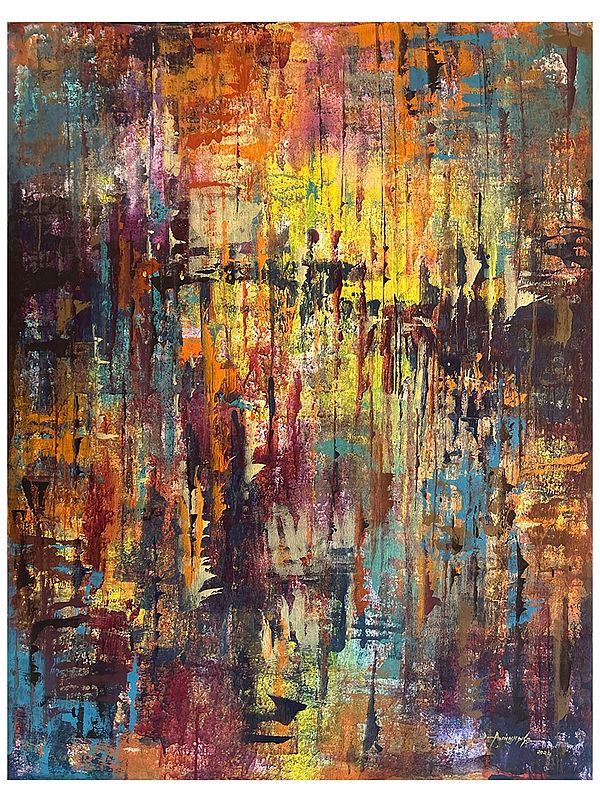 The Sun Set in Mind | Acrylic on Canvas Painting by Avinash Pise