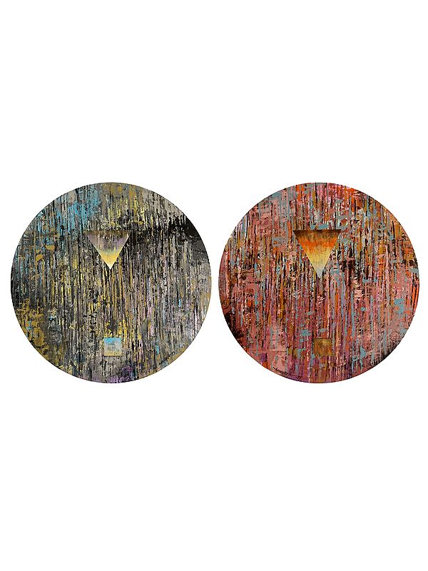 The Gilded Skyline | Acrylic on Canvas | Painting by Avinash Pise