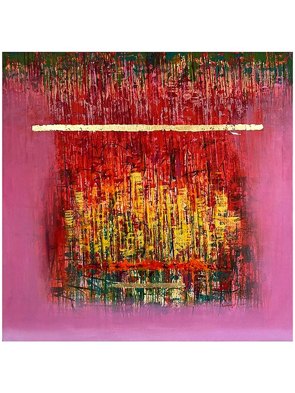 "Welcome Pink" Acrylic on Canvas Painting by Avinash Pise