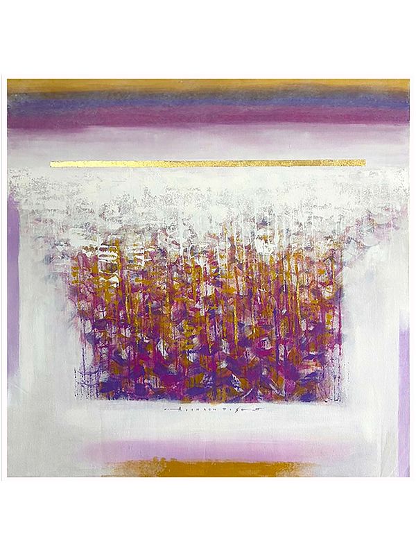 Golden Rhythm | Mixed Media on Canvas | Painting by Avinash Pise