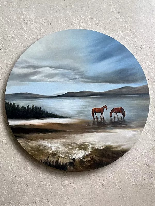 Between Earth and Sky | Oil on Canvas | Painting by Pooja Agarwal