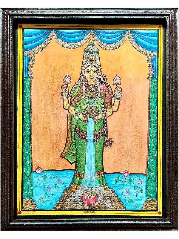 Kaveramma, River Goddess Kavery - The Kodavas Deity | Mysore Traditional Painting | With Frame