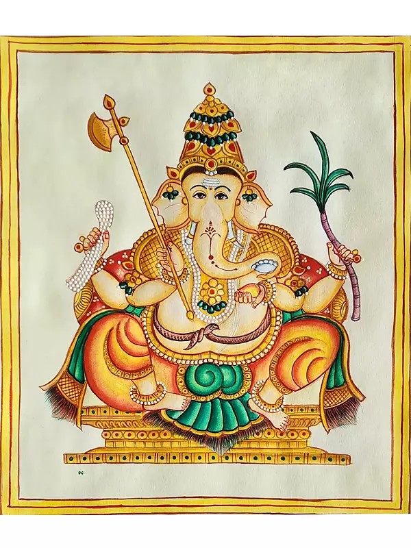 Siddhi Ganesha | Mysore Traditional Painting | With Frame