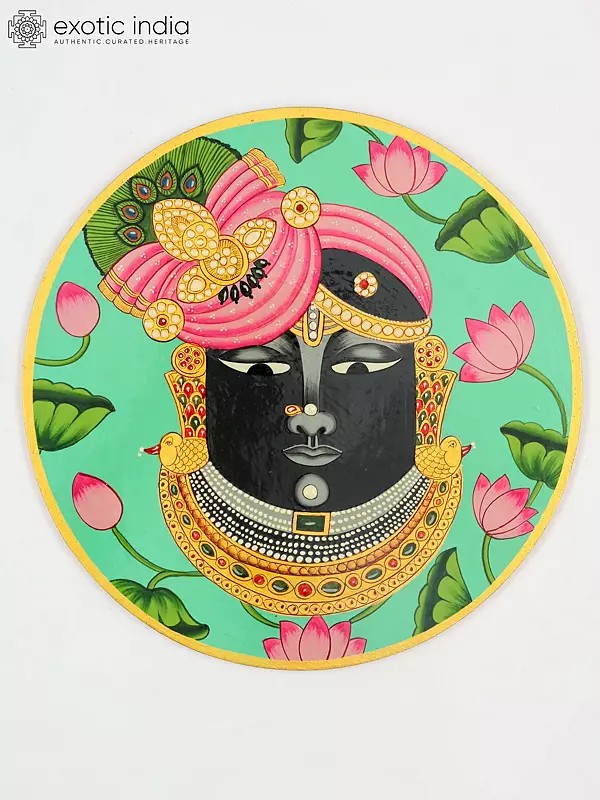 Shrinathji Face Pichwai Art on MDF Wood | By Jagriti Bhardwaj