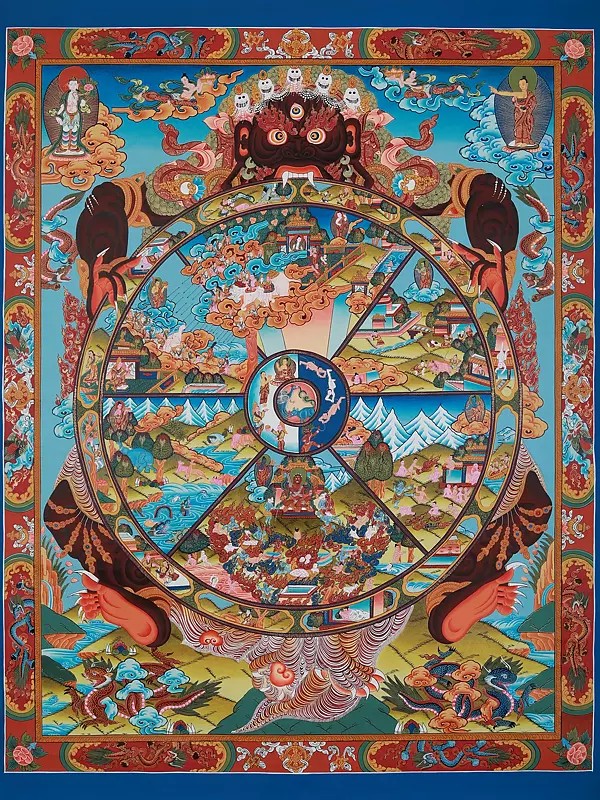 Tibetan Wheel Of Life | Tibetan Thangka Painting