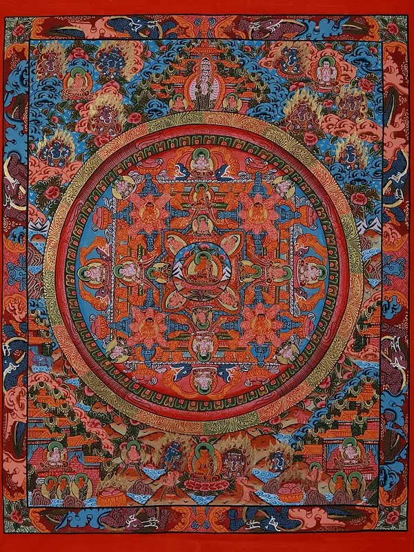 Traditional Buddhist Mandala | Tibetan Thangka Painting