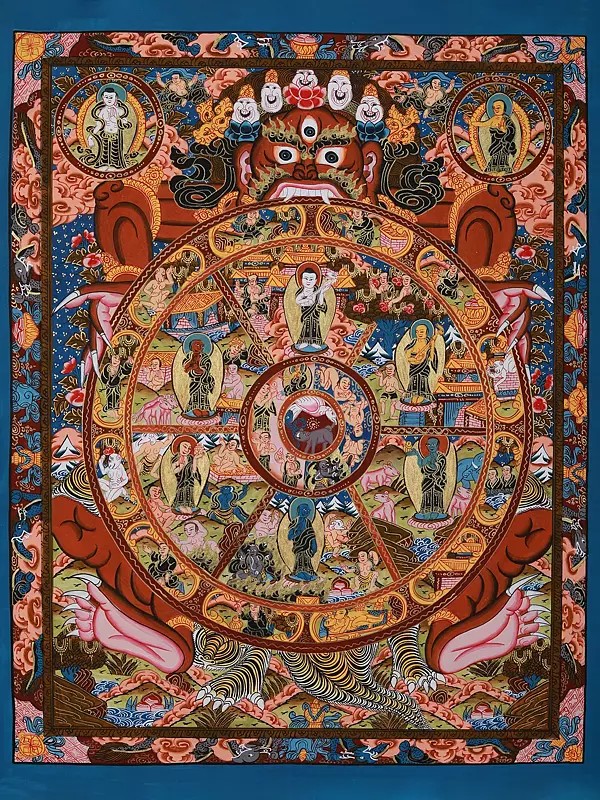 Mandala Boddhisattva - Cycle Of Life | Tibetan Thangka Painting