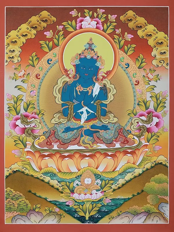 Vajradhara – Tibetan Treasures | Brocadeless Thangka Painting
