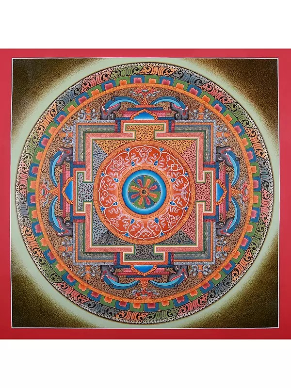 Tibetan Mandala | Brocadeless Thangka Painting