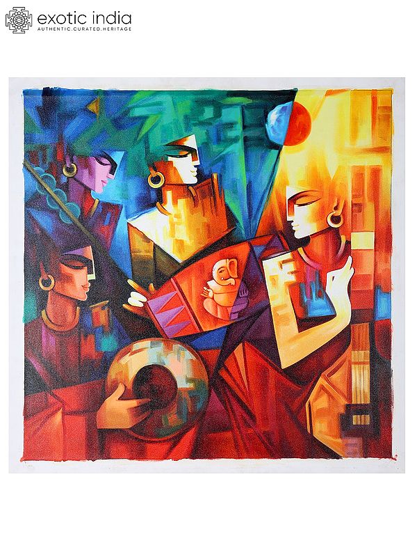 Divine Art of Kirtan | Oil Painting