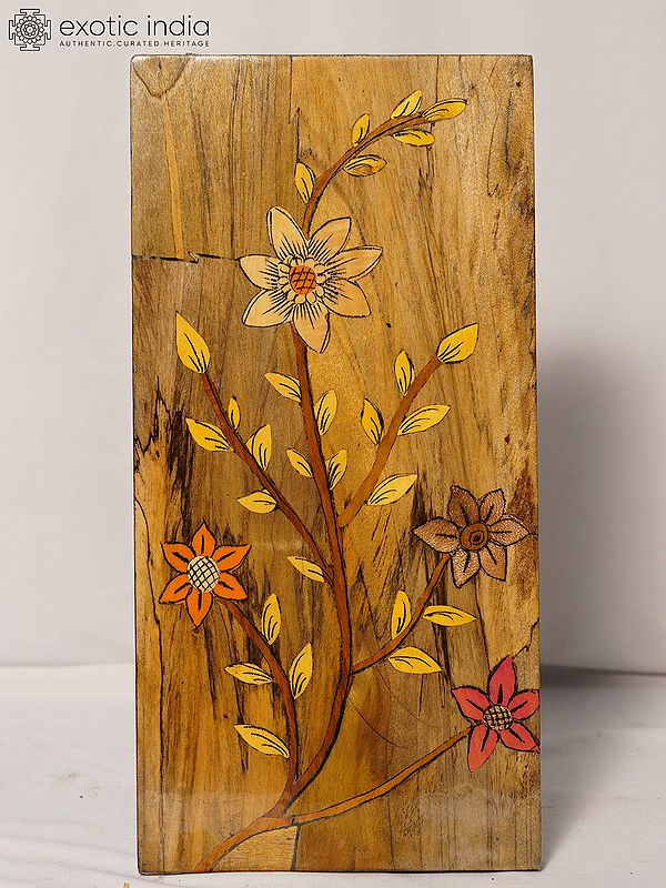 14" The Branch Of Blooming Flowers | Rosewood Panel With Inlay Work