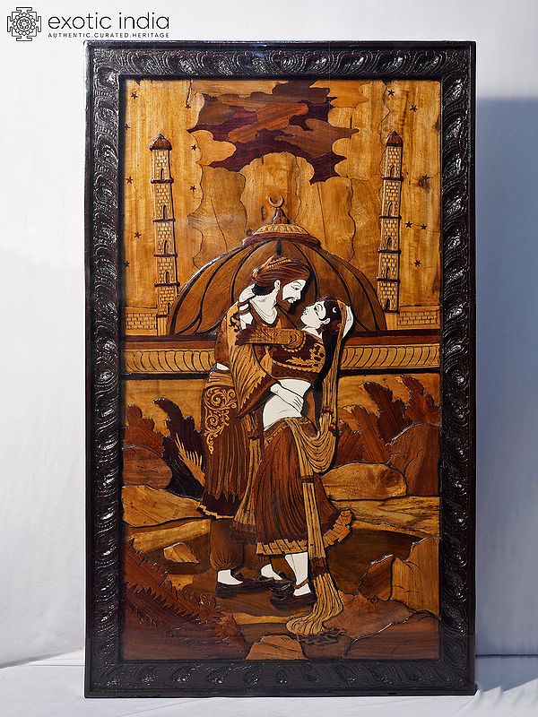 42" The King And Queen Bond | Rosewood Panel With Inlay Work