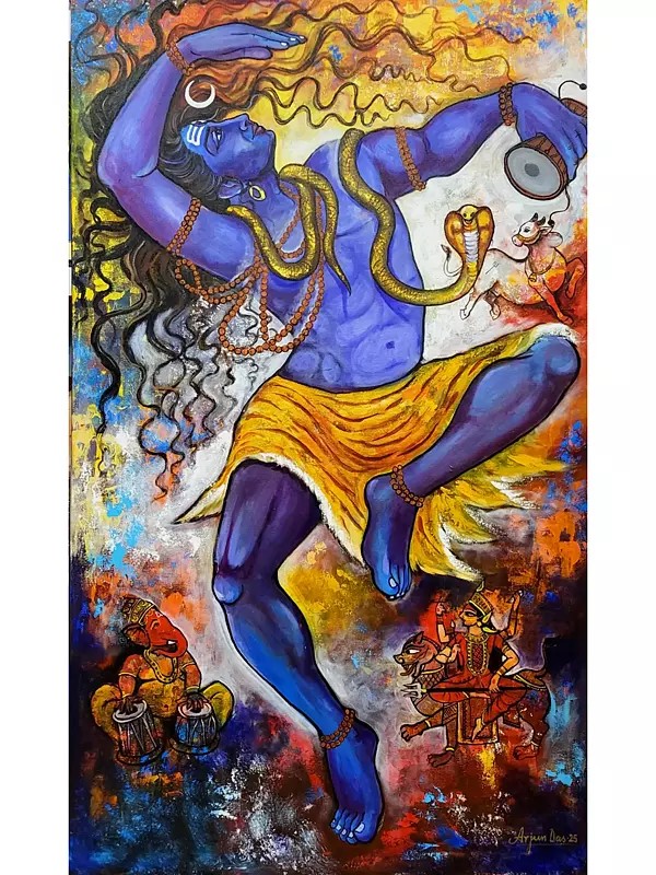 Lord Shiv Tandav (Divine Dance) | Acrylic On Canvas | By Arjun Das