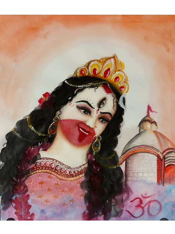Goddess Tara And Tarapith Bengal (Ten Mahavidya)| Acrylic On Paper | By Ankit Bagde
