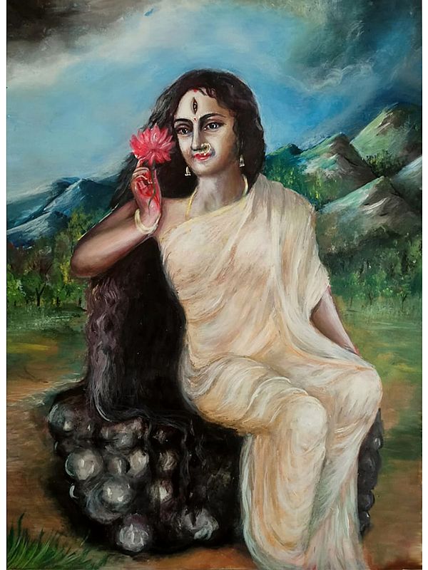 Mother  Goddess Parvati | Acrylic On Paper | By Ankit Bagde