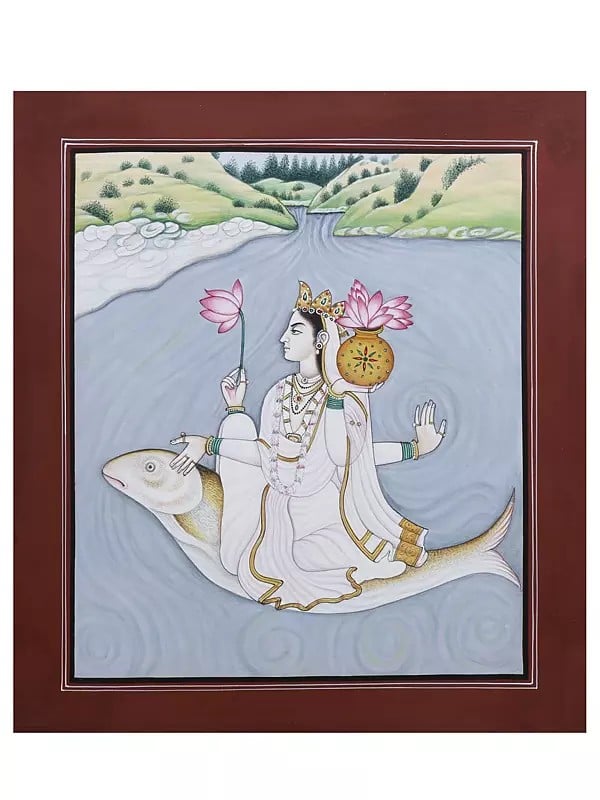 River Goddess Ganga | Watercolor on Paper