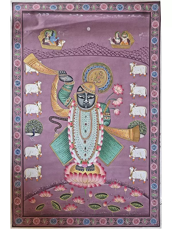 Lord Shrinathji Painting | Pichwai Art | Watercolor On Cotton