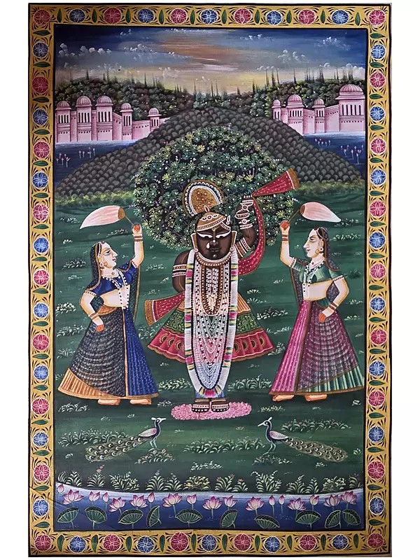 Shrinathji’s Divine Darshan | Pichwai Art | Watercolor On Cotton