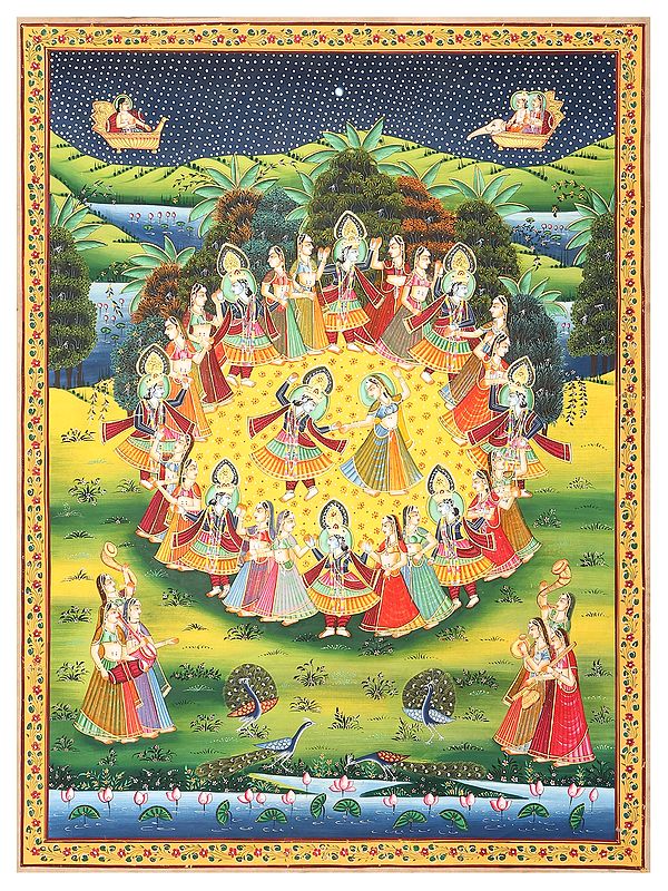 Krishna Raas Lila | Pichwai Painting