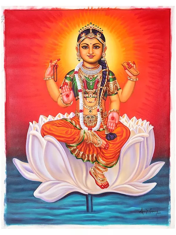 Bala Tripura Sundari (Balambika) | Oil Painting