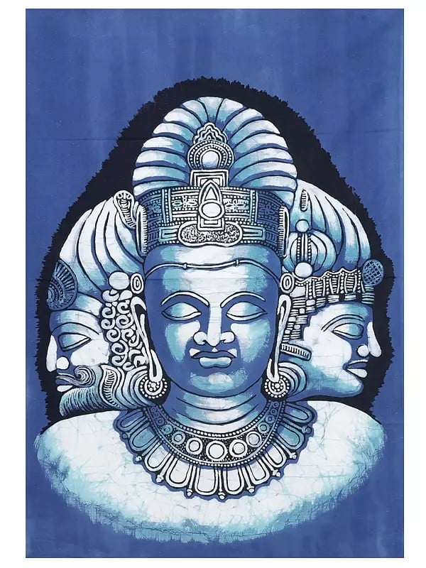 Trinity of Brahma Vishnu Mahesh | Batik Painting