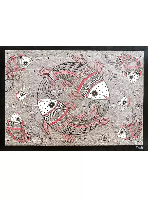 Madhubani Fish Painting | Fineliners On Paper | By Ruchi