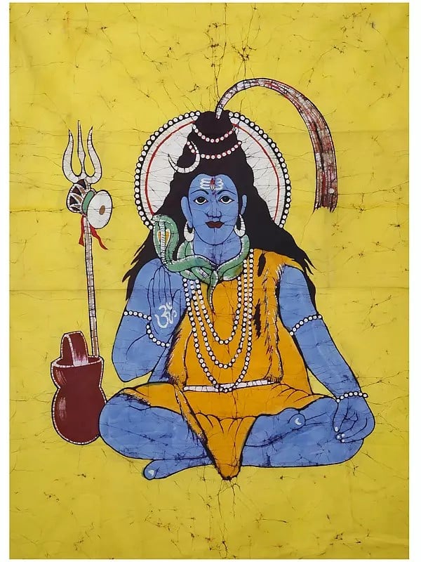 Meditating Shiva | Batik Painting