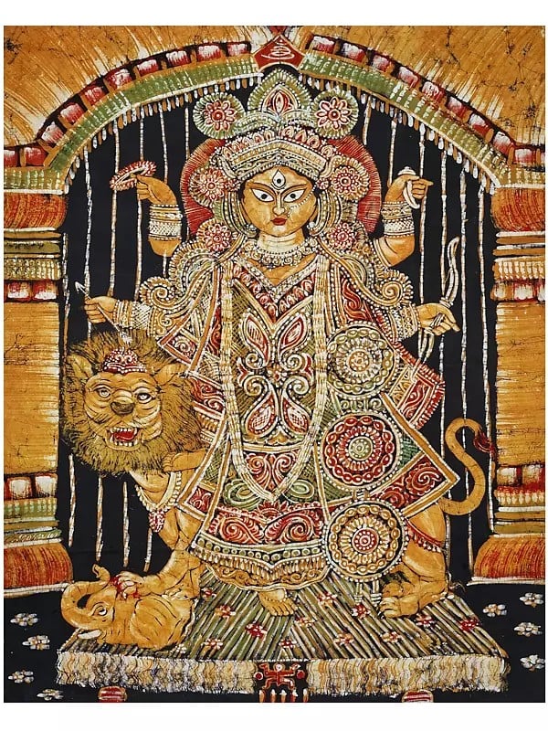 Goddess Durga | Batik Painting