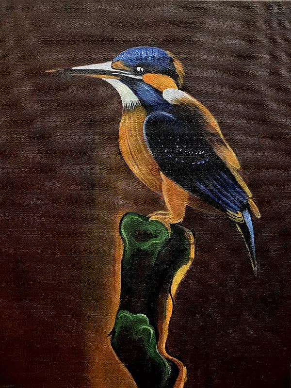 The Little Kingfisher | Acrylic On Canvas | By Garima Rathi