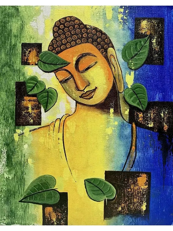 The Calm Buddha With Nature | Acrylic On Canvas | By Garima Rathi