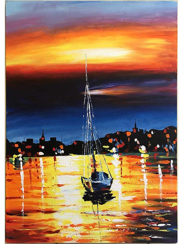 Beautiful Sunset | Acrylic On Canvas | By Rucha Kasar