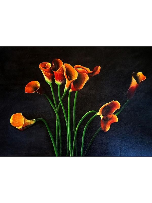 Calla Lily Flower | Acrylic On Canvas | By Rucha Kasar