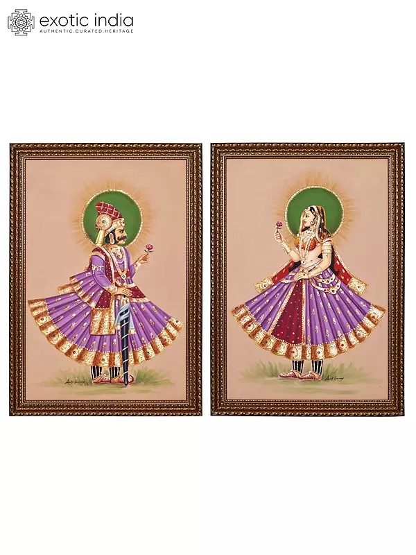 Royal Pair of Raja Rani | Oil Paintings on Canvas