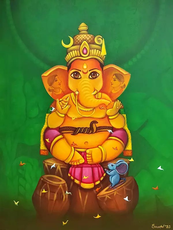 Harmony of Ganesha | Acrylic Painting on Canvas | by Sourav Sinha