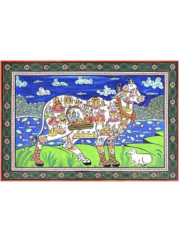 All Gods and Goddesses Inside The Cow | Kamadhenu | Pattachitra Painting