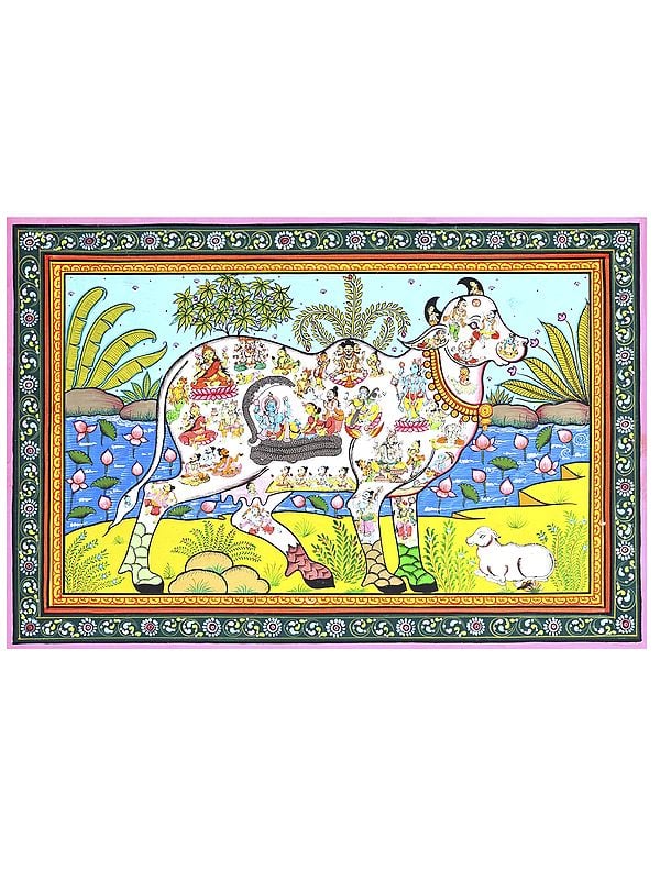 Goddess Kamadhenu | Pattachitra Painting