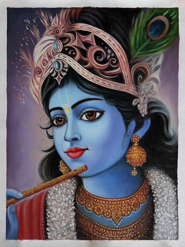 Sarveshwar (Lord Krishna) | Oil On Canvas | By Priya Bothra