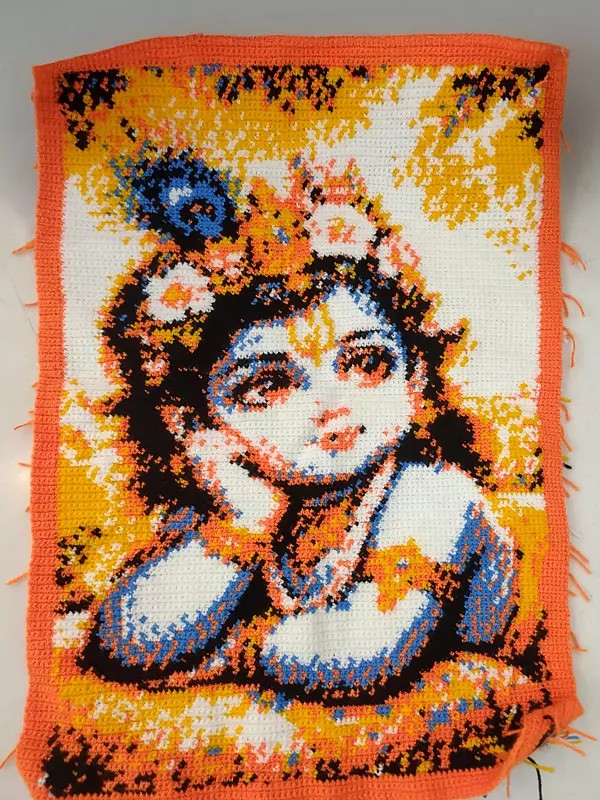 Lord Krishna - Laddu Gopal | Graphgan | Handcrafted Thread Artwork