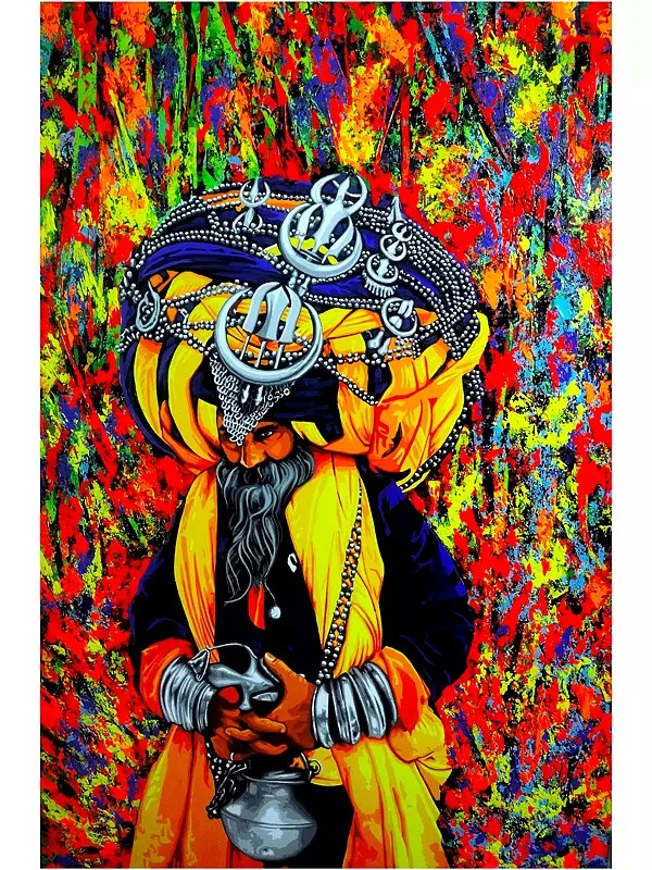 Nihang | Acrylic Painting on Canvas | by Sujit Karmakar