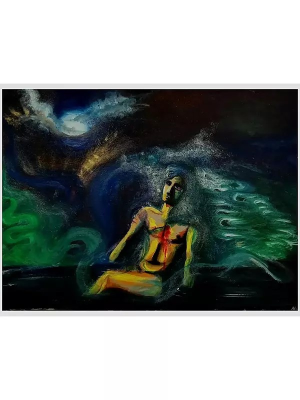 A Beautiful Glimpse of Pain | Surrealist and Abstract Art | Acrylic on Heavy Paper | by Ankit Badge