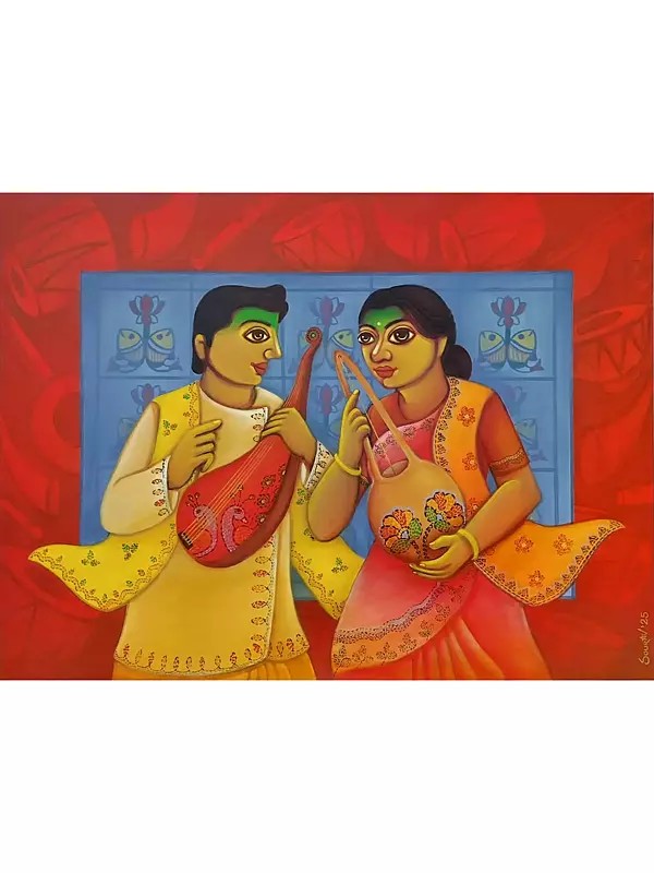Tune of Joy | Acrylic Painting on Canvas | by Sourav Sinha