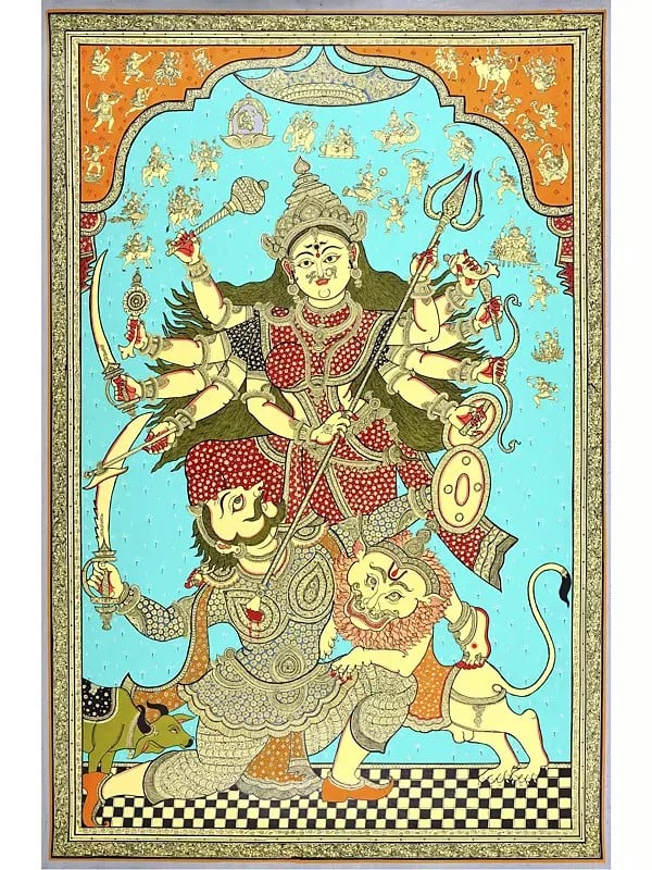 Is This The Finest Painting of Goddess Durga Ever Made ?