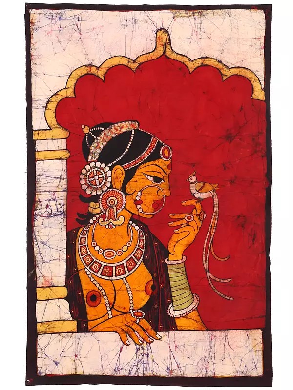 Maiden at the Window | Batik Painting
