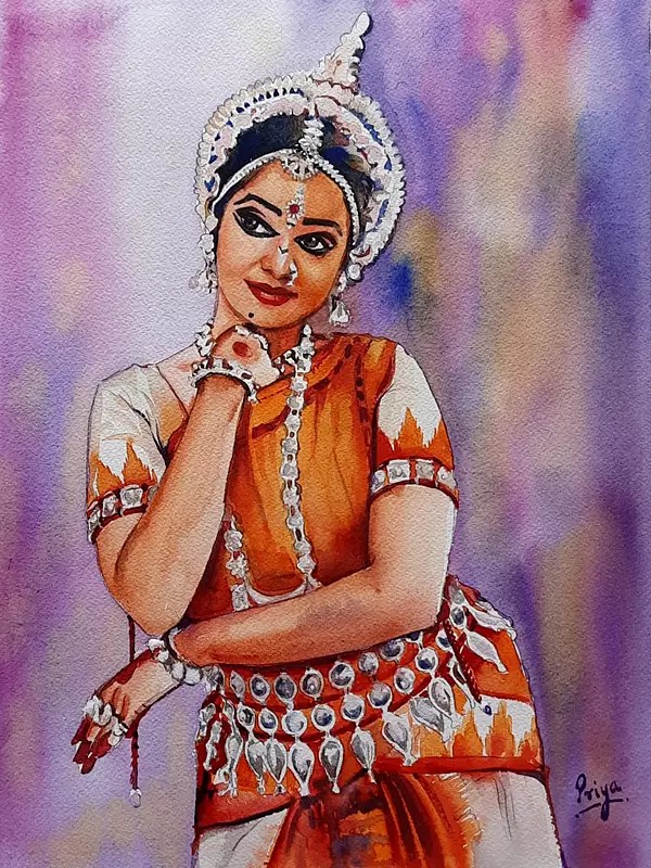 Charming Lady | Water Colour on paper | by Priya Ghosh